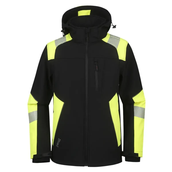SoftShell Pesso ASTRA jacket, black/yellow | darborubai.lt