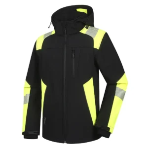 SoftShell Pesso ASTRA jacket, black/yellow | darborubai.lt
