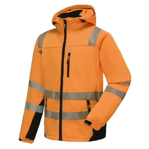 Signalinė striukė Pesso Softshell Calgary, oranžinė | darborubai.lt