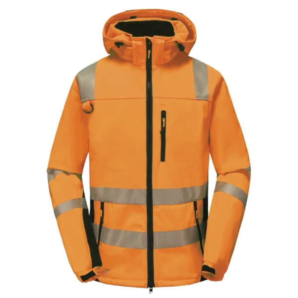 Signalinė striukė Pesso Softshell Calgary, oranžinė | darborubai.lt