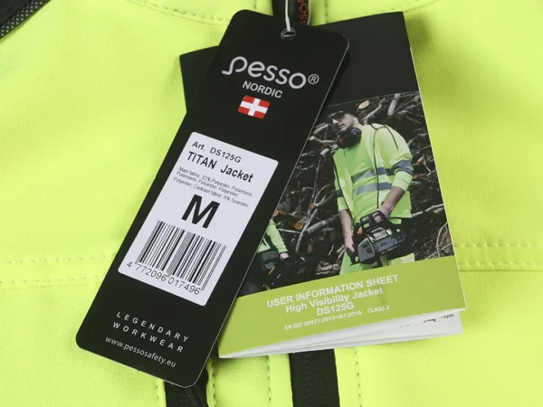 Darbo švarkas Pesso TITAN DS125G, geltonas | darborubai.lt