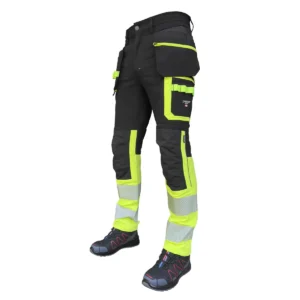 Work trousers Pesso Jupiter Flex Fit KD175_HVG, yellow | darborubai.lt