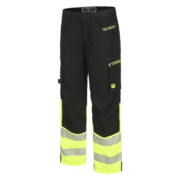 Darbo kelnės Pesso Canvas HI-VIS KDCJG, juodos | darborubai.lt