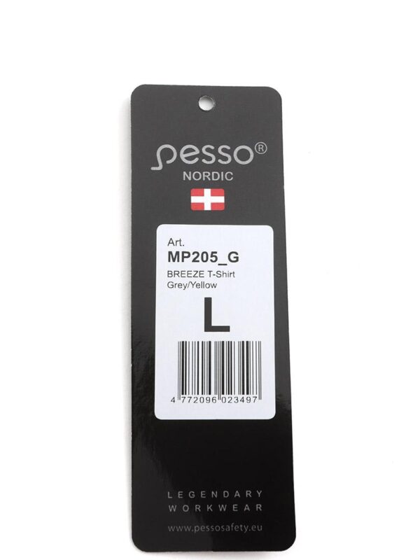 Marškinėliai Pesso Breeze MP205_G pilki/geltoni | darborubai.lt
