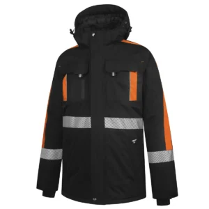 Waterproof warm jacket Pesso NOVA_OR, black, orange | darborubai.lt