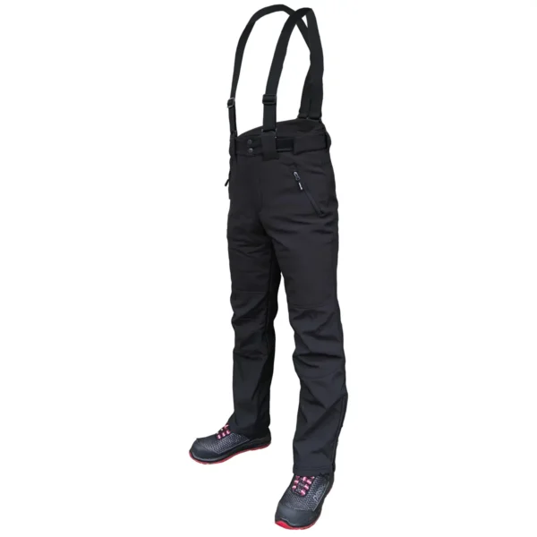 Šiltos neperšlampančios kelnės Pesso BARNABI Softshell, juodos | darborubai.lt