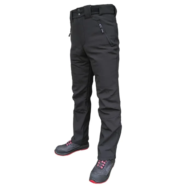 Šiltos neperšlampančios kelnės Pesso BARNABI Softshell, juodos | darborubai.lt