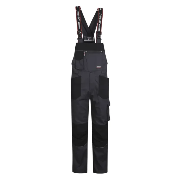 Darbo puskombinezonis Pesso Twill Stretch DPSTRETCHP, pilkas | darborubai.lt