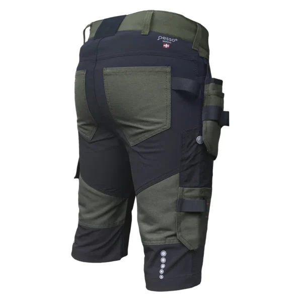 Darbo šortai Pesso TITAN Flexpro, KB125Z, žali | darborubai.lt
