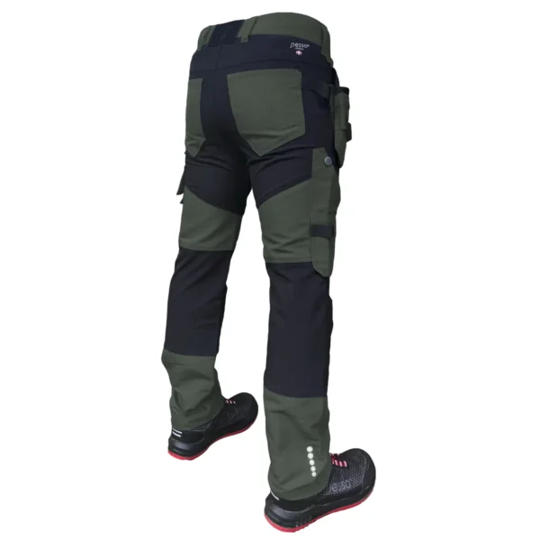 Darbo kelnės Pesso TITAN Flexpro, KD125Z, žalios | darborubai.lt