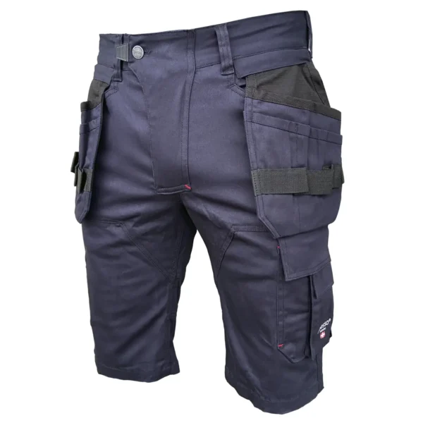 Darbo šortai Pesso Twill Stretch 215, KS215M, mėlyni | darborubai.lt