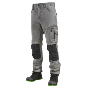 Darbo kelnės Pesso Denim Flex Ultimate Strech 155, pilkos | darborubai.lt