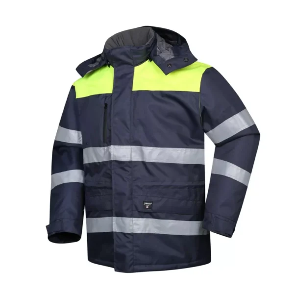 Waterproof warm jacket Pesso HANA, blue/yellow